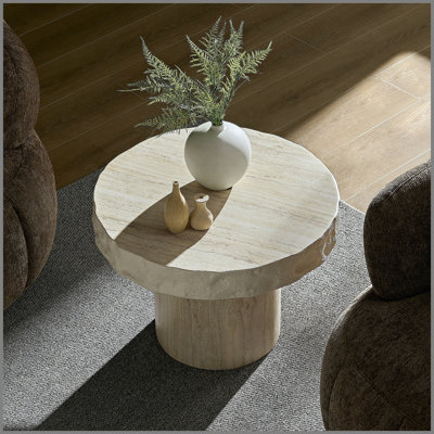 Table basse ronde en fibre de verre
