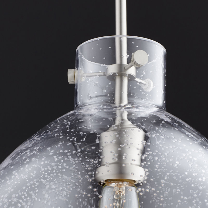 Danger 1 - Light Dome Pendant, Satin Nickel