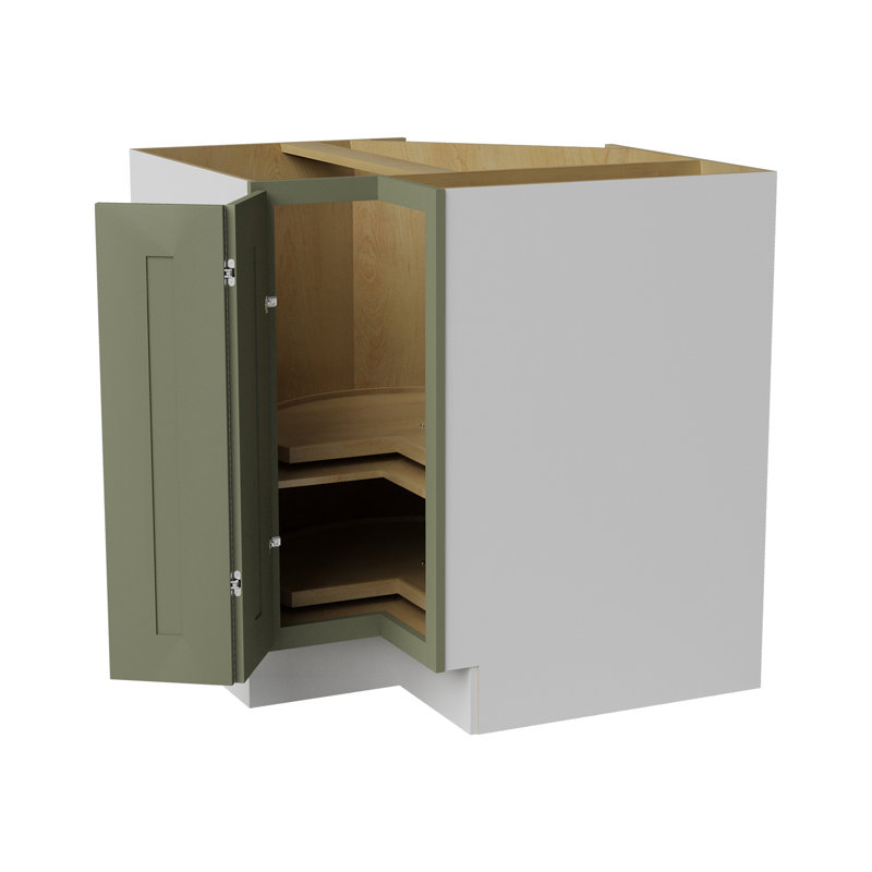 Armoire Base Lazy Susan, L 33 po x H 34,5 po x P 24 po, Vert sauge