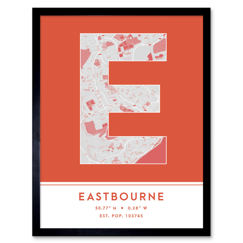 Eastbourne England United Kingdom City - Single Picture Frame Typography