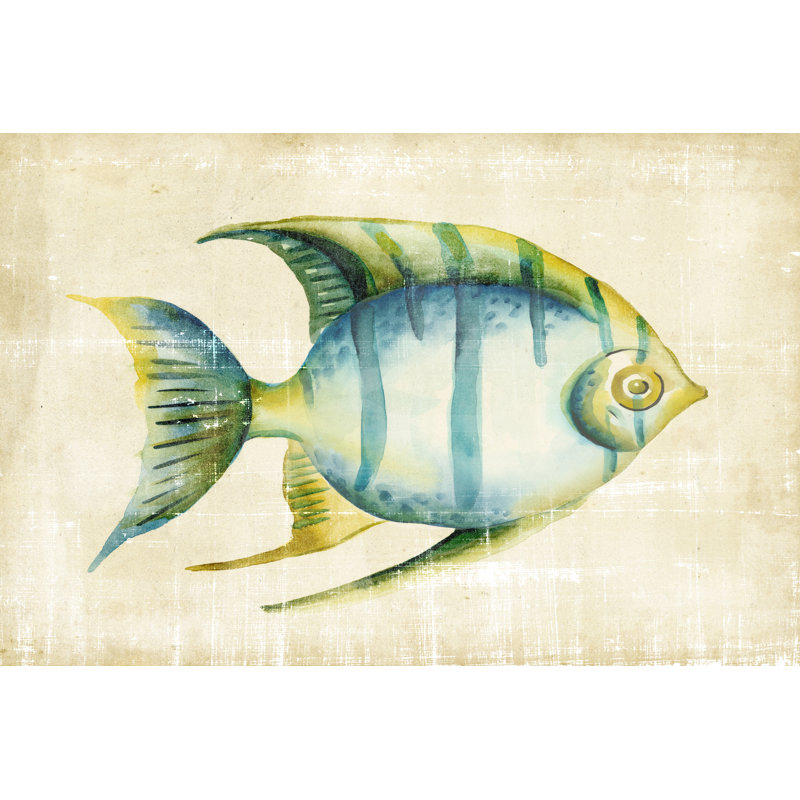 Aquarium Fish I by Chariklia Zarris - Painting Print, Wrapped Canvas, 20cm H x 30cm W