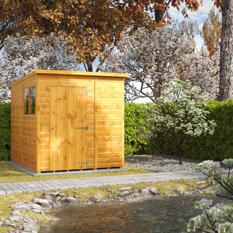 Powersheds 6 x 8ft Timber Tongue & Groove Pent Garden Shed