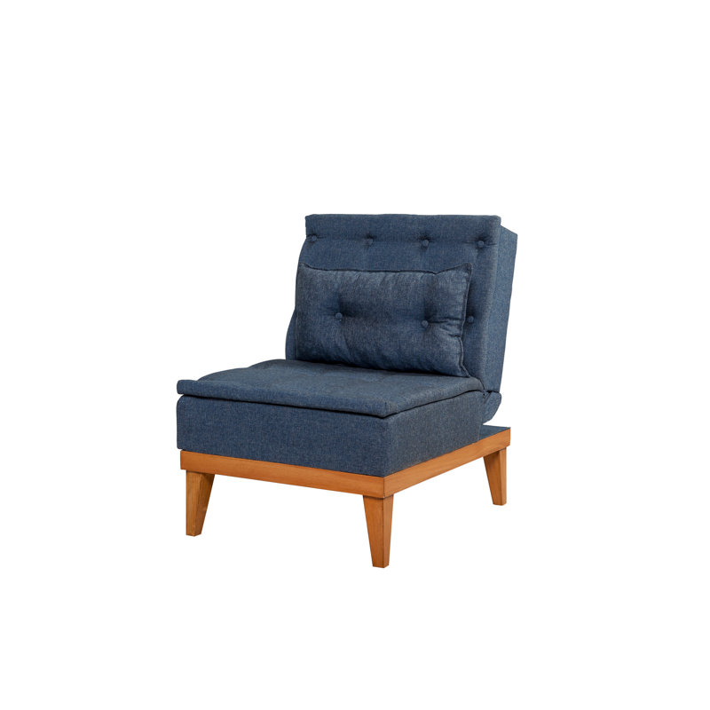 Fauteuil demi-tonneau l 23,62 po Cabrera, Bleu foncé