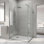 Cabine de douche à charnière sans cadre avec verre transparent 3/8 l 34 po x P 46 po x H 73 po Pacifica