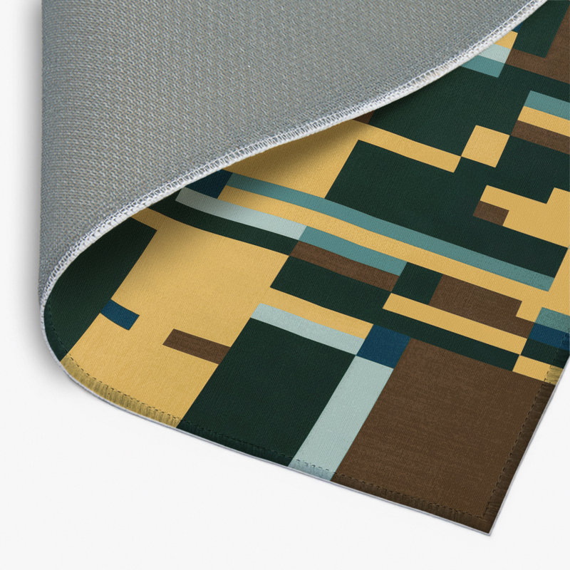 Plains In Pixels Indoor And Outdoor Area Rug, Rectangle 1'6" x 2'6"