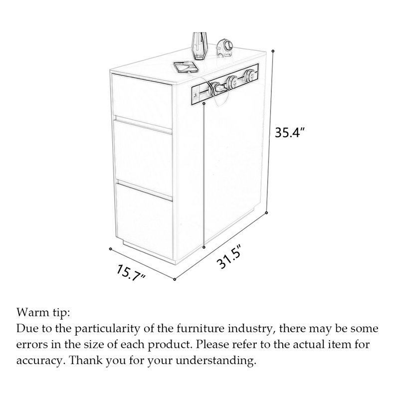 Fayolle 15.7 " W Kitchen Island, White