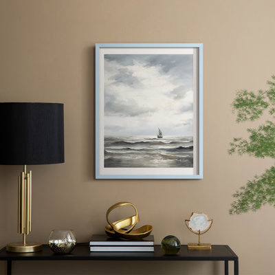 «Vintage Nautical Print II», reproduction encadrée - bois massif