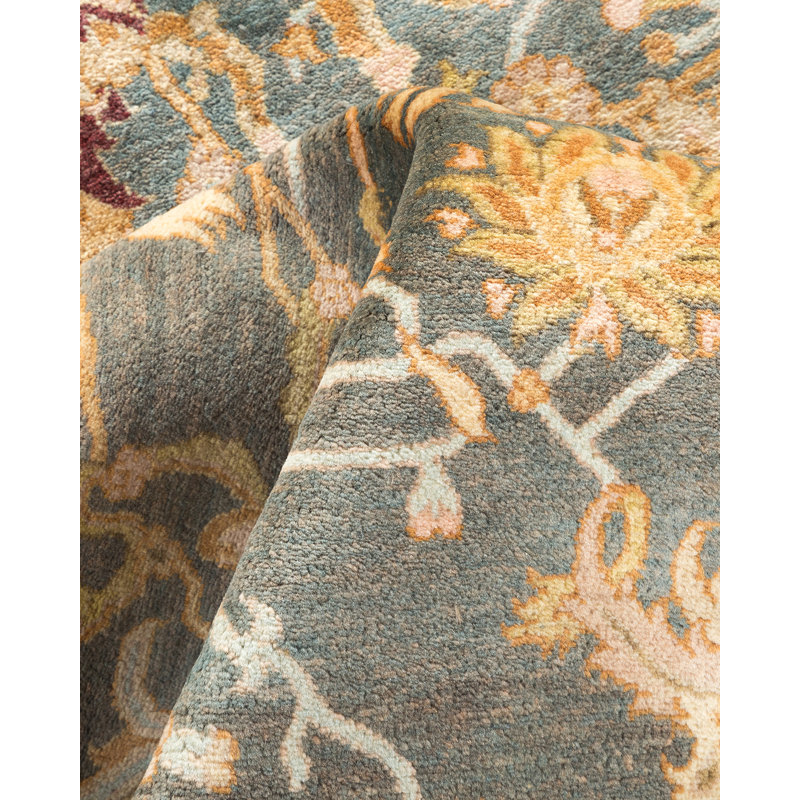 Keenan One-of-a-Kind Hand-Knotted New Age 6'1" x 9'1" Wool Area Rug in Beige