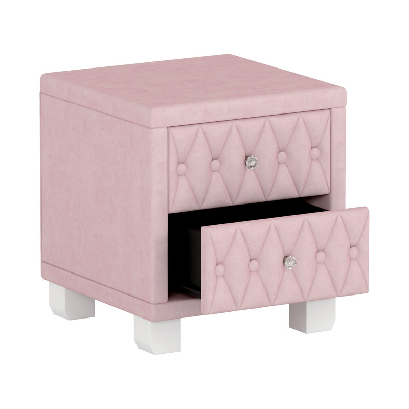 Table de chevet Velvet, Rose