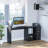 L Shaped Corner Computer Desk Workstation with Rotating Storage Shelves and Drawer for Home & Office, Black-715892898