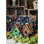 Figurine suspendue maison d’oiseaux en bois