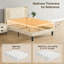 Lit plateforme à oreilles Bettyjean: structure en bois et métal + rangement sous le lit-65479669-65479671