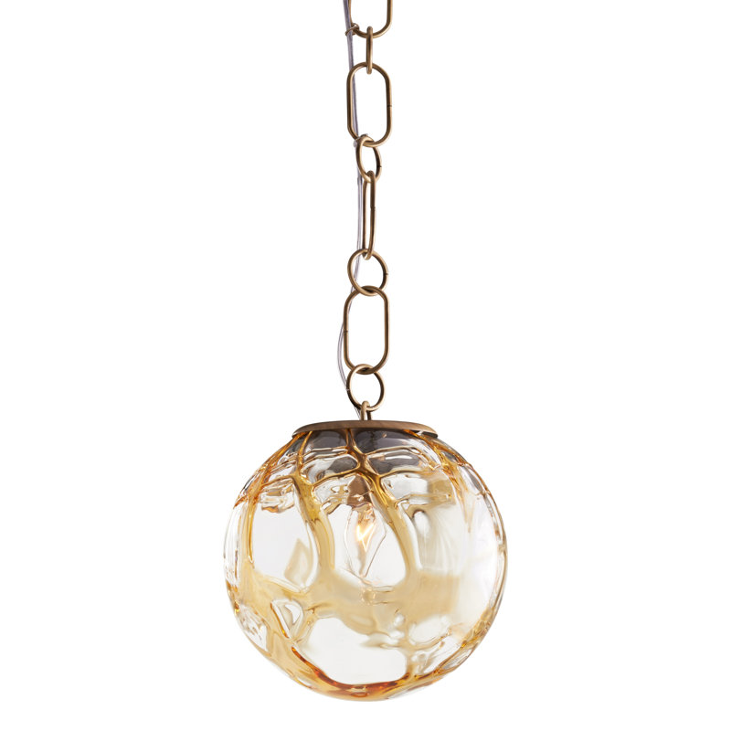 Amo Pendant - Blue Avio, Clear/Amber