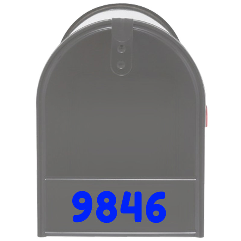 Plaque d'adresse de boîte aux lettres, Bleu, Oui