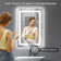 Akilan Frameless LED Vanity Mirror with Front-lit and Back-lit, Memory Function, 3 Colour Temperatures & Dimmable Light, Anti-fog Tempered Glass ETL Mirror