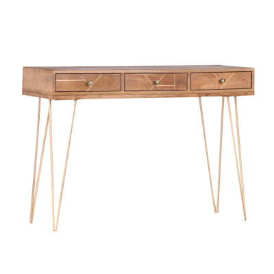 Racette 115cm Solid Wood Top Console Table