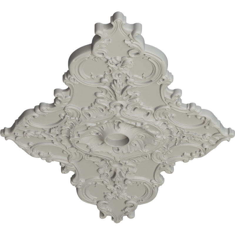 Médaillon de plafond classique Endurathane, diamètre extérieur de 41 1/8 po x P 4 po x P 2 1/8 po (convient aux auvents jusqu'à 5 1/2 po), finition tortue peinte à la main