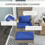 Chaise Adirondack pour patio en osier avec repose-pieds Outsunny