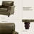 Upholstered Accent Chair Faux Leather Rolled Armchair-450806586