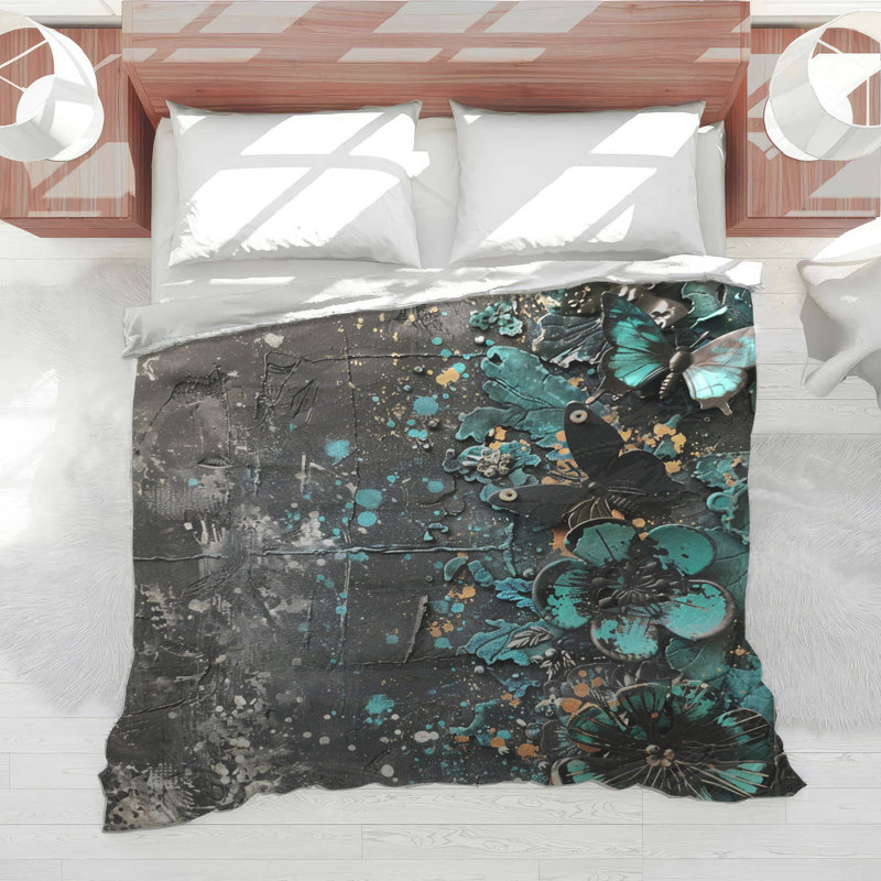 Édredon naturel Butterfly Bedding, Grand lit