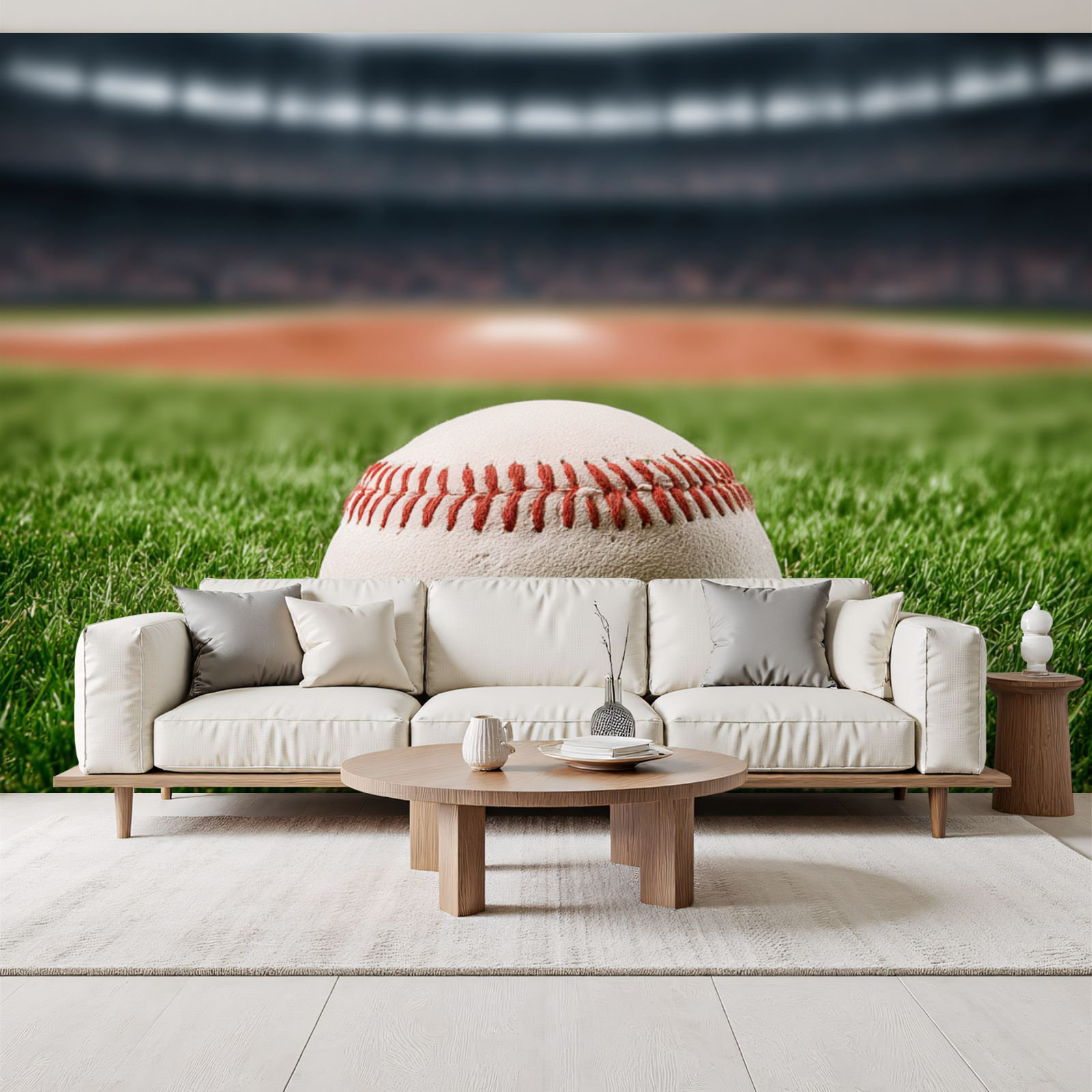 Red Barrel Studio® Peel and Stick Wallpaper Baseball Field Outdoor ...