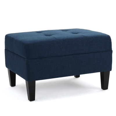 Tissu dans un ton et un motif bleu marine, 28,89 po Profondeur x 23,97 po, largeur 18,93 po pour le couloir, l 28,25 po, 23,25 po, 17,75 po, mobilier pratique