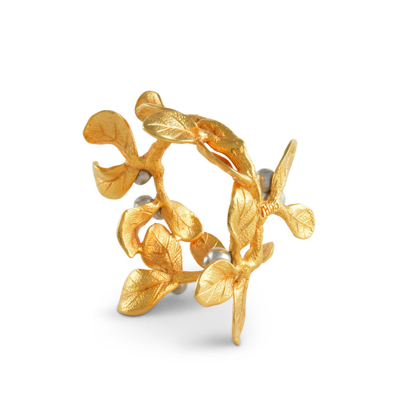 Golden Winter Berry Metal Napkin Ring