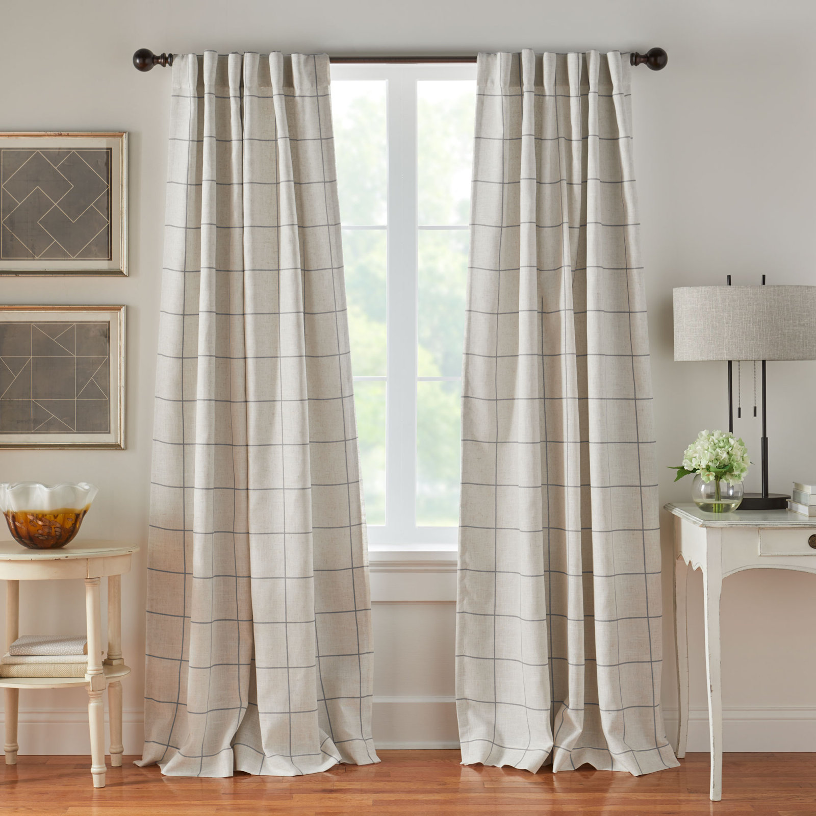 Laurene Blackout Curtain Single Panel, Gray, 52" W x 108" L