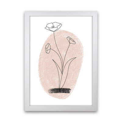 Dalia Chalk Pink Circle Flower by Pixy Paper - Print