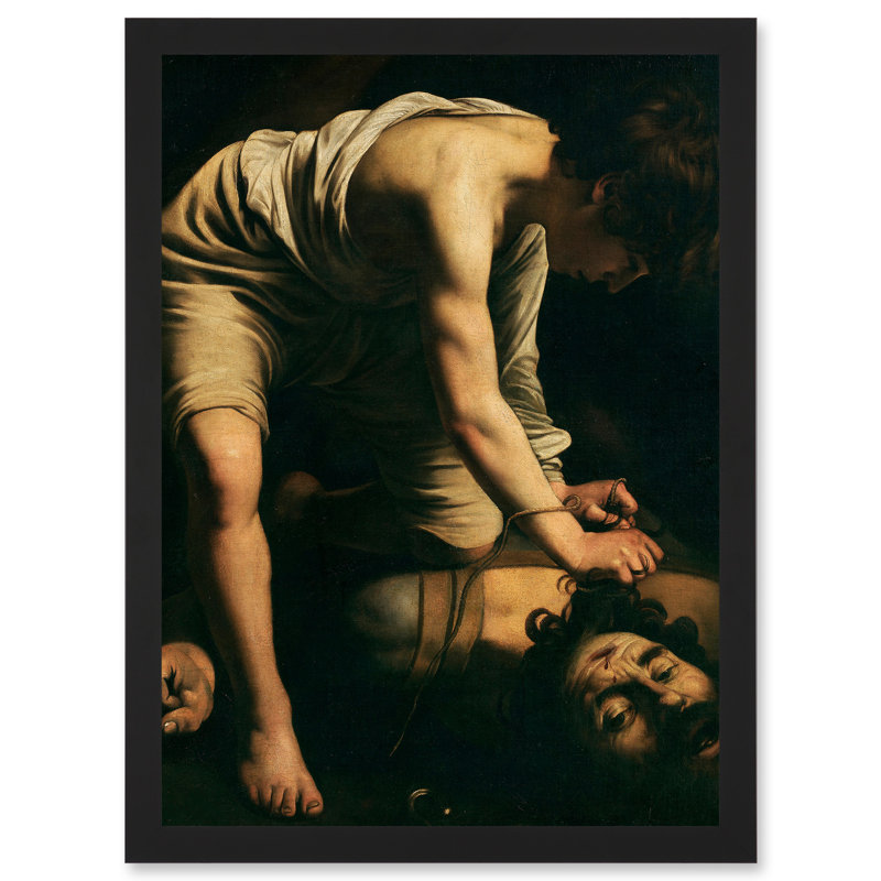 Caravaggio David Goliath Religious by Caravaggio - Single Picture Frame Painting