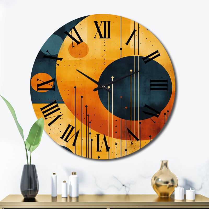 Horloge murale Mid-Century, Très grand