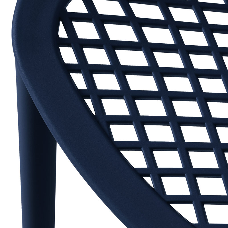 6-Person Outdoor Rectangular Dining Set, Navy