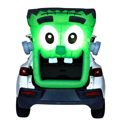 4.3ft Green Zombie Trunk or Treat Inflatable Decoration