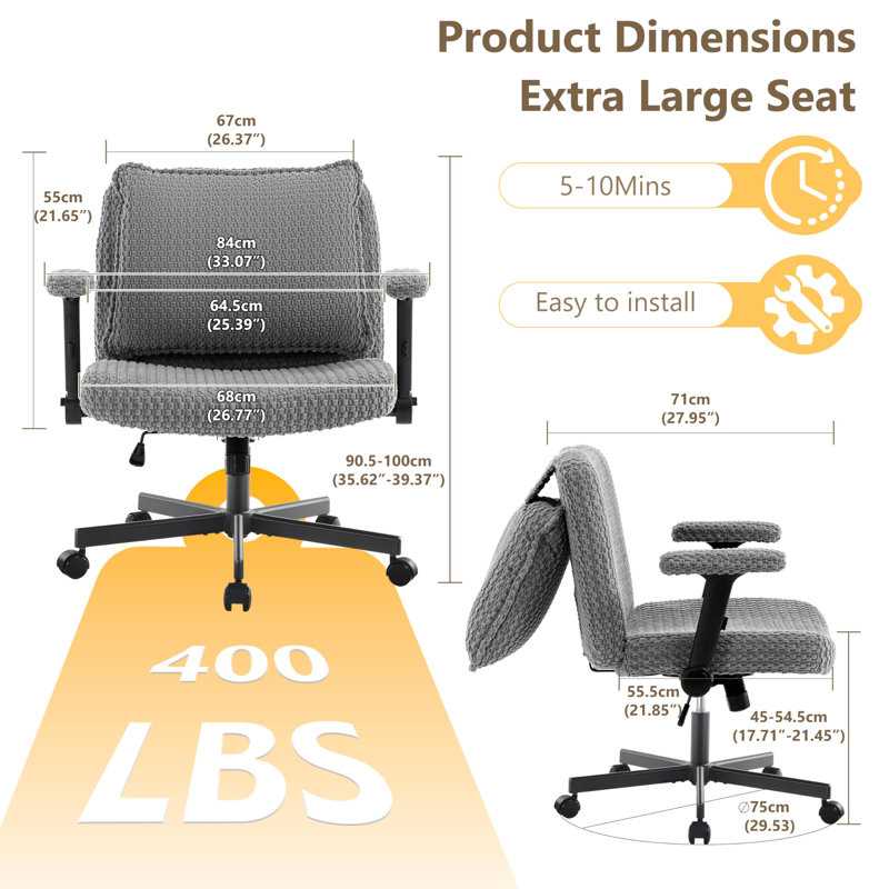 Fauteuil de bureau Criss , Gris