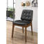 Deux chaises de salle à manger noires en noyer, design moderne Mid-Century, structure en bois d'hévéa et placage de 2 avec finition noyer chaleureux, caractère rétro, noyau