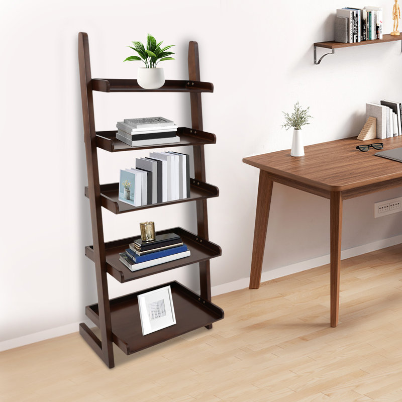 5-Tiered Ladder Storage Rack, Brown