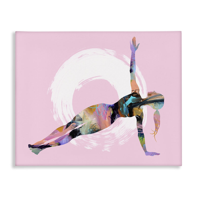 Art abstrait sur toile, "Yoga abstrait" par Tim Parker, H 16 po x l 20 po
