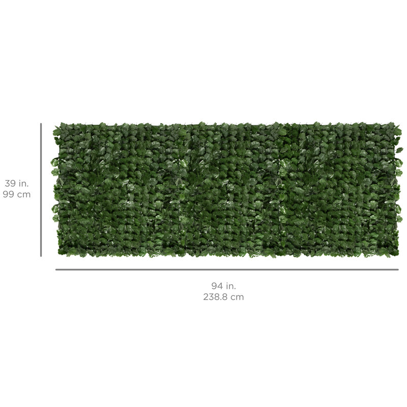 Green Plastic Fencing, 94" H x 39" W x0.25" D