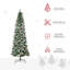 Arbre de Noël artificiel enneigé 9 pi avec branches réalistes, 460 lumières DEL, pommes de pin, baies rouges et 1298 pointes
