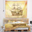 Tapisserie de bateau en mouvement antique en mer de polyester avec accessoires suspendus inclus-28490087
