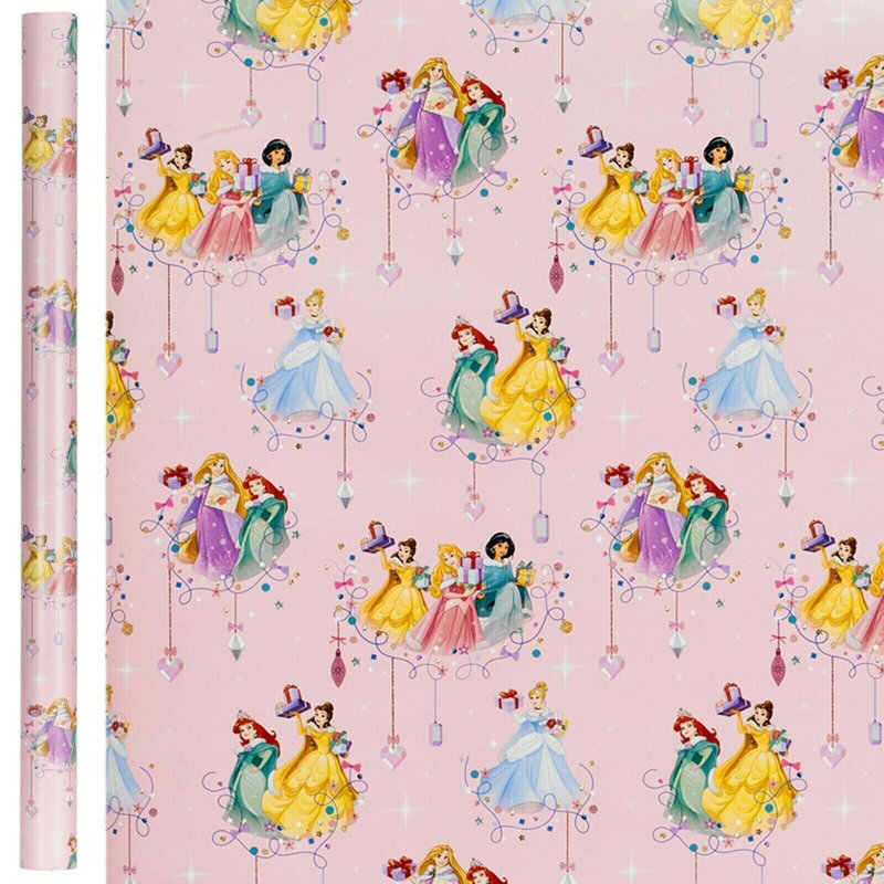Disney Princess Movie Character Christmas 4m x 3.5m Matte Peel & Stick Roll