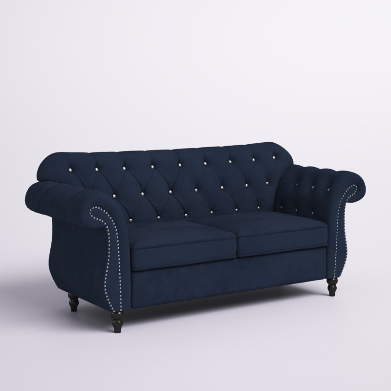 Causeuse Chesterfield Arlo, Bleu