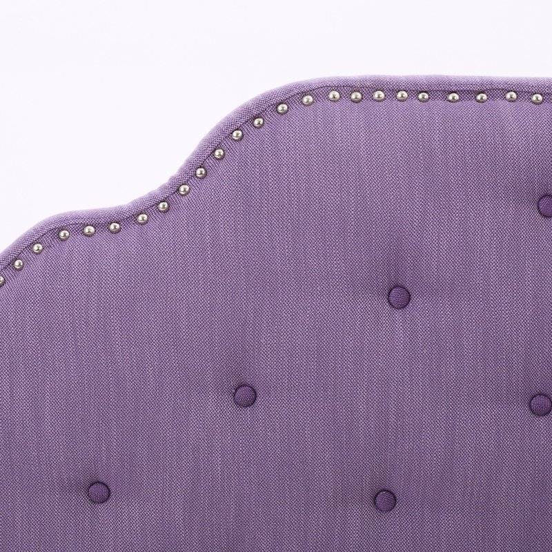 Queen Sized Headboard, Purple Color With Minimalist Tufting, Improves Bedroom Look, 61.72 In. X 2.79 53.6 In., 19.39 Lb Headboard For And Beds, Design Hand-Crafted Details, Elevates D W H,