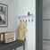 Nariaki Wall Mounted Solid Pine Wood Storage Rack with Upper Shelf and 5 Hanging Hooks