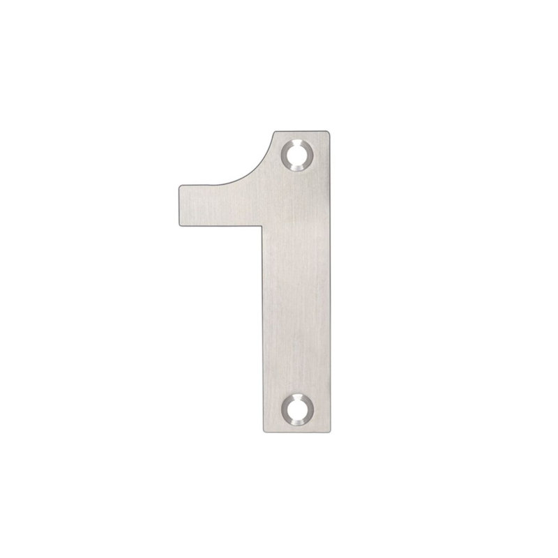 7.5cm H Stainless Steel House Number, Satin Stainless