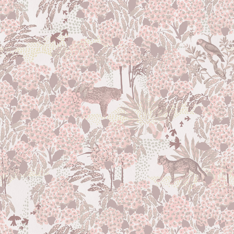 Yuki Osada Floral Wallpaper Double Roll, Pink