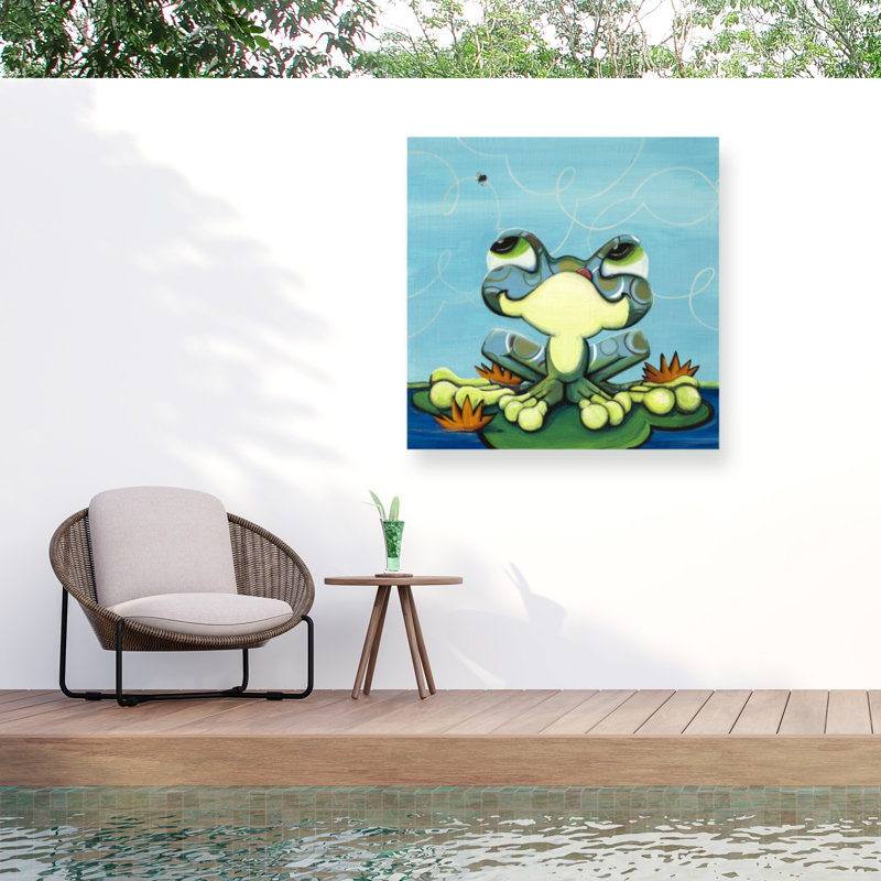 «Frog's lunch», reproduction sur toile tendue, H 35 po x l 35 po