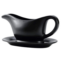 Ovente Electric Gravy Boat Warmer with 13.5 Oz Serving Ceramic Pot & Lid  Cover, Sauce Boat