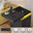 Nightstand With 4 Drawers And Led Lights,sliding Top,tall Bedside Table With Charging Station,modern End Side Table For Bedroom-930473734