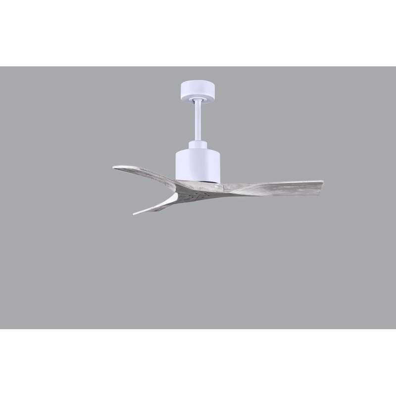 Nan 42" Ceiling Fan In Blades, Barn wood Tone, Matte White